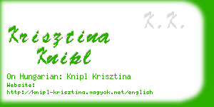 krisztina knipl business card